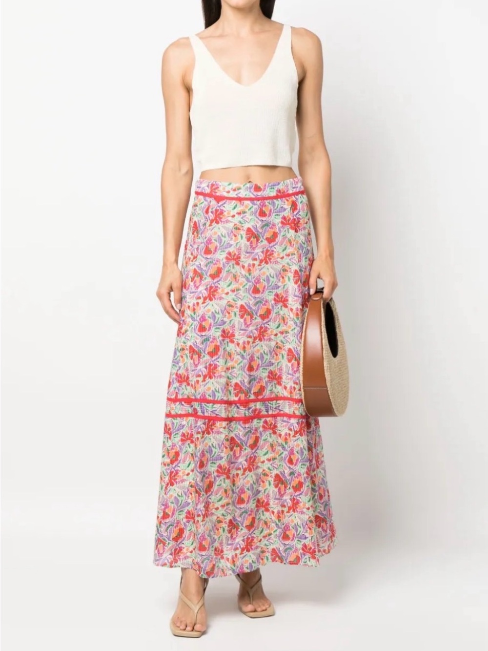 ba&sh Floral Maxi Skirt Aliya Size XS